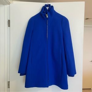 Blue size 6 Jcrew lodge coat